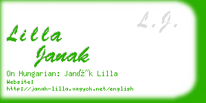 lilla janak business card